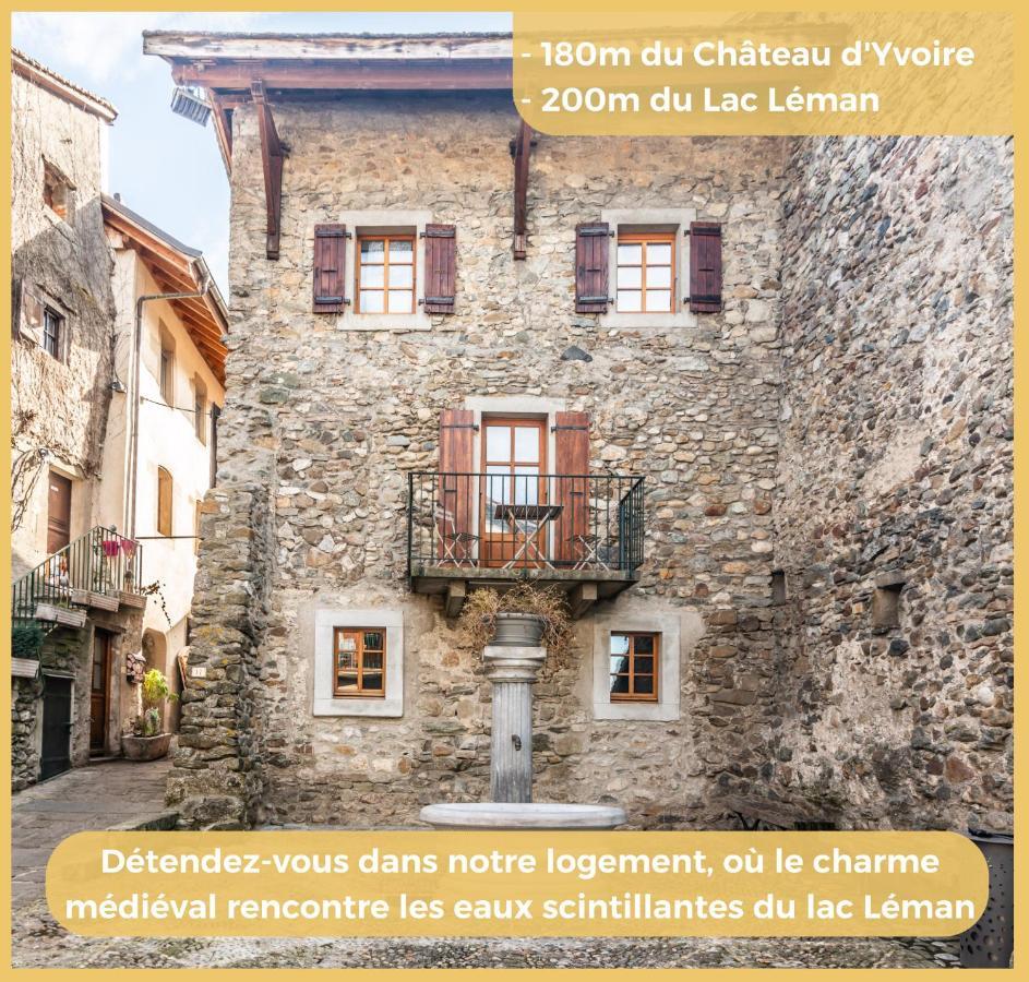 Maison En Duplex I Yvoire I Lac Leman I Medievale Exteriör bild
